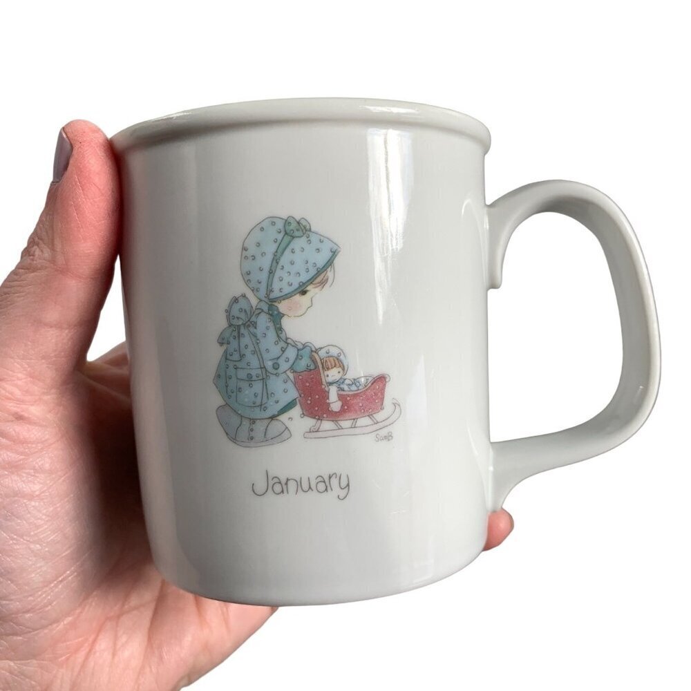 Precious Moments 1987 January Coffee Mug